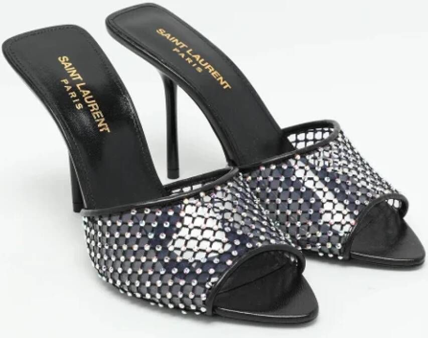 Yves Saint Laurent Vintage Pre-owned Fabric sandals Black Dames