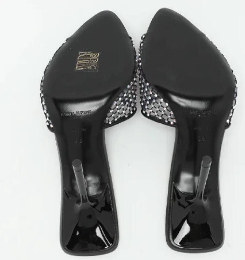 Yves Saint Laurent Vintage Pre-owned Fabric sandals Black Dames