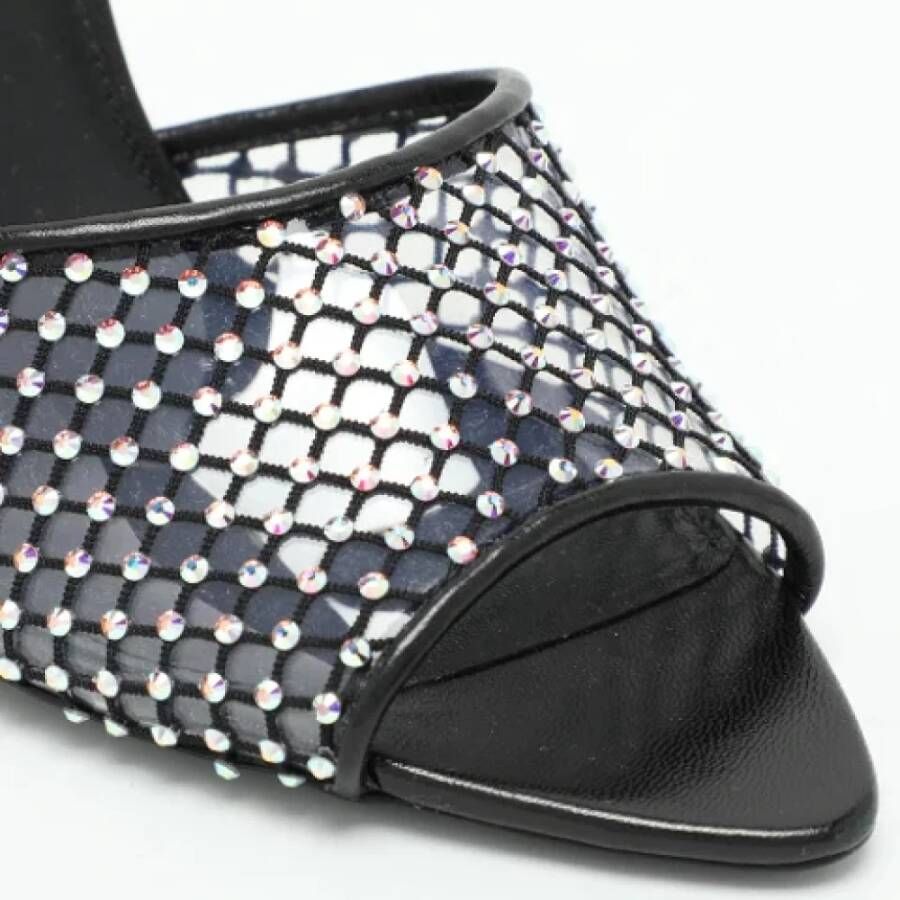 Yves Saint Laurent Vintage Pre-owned Fabric sandals Black Dames