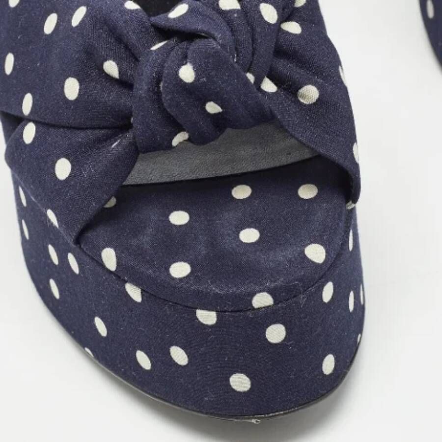 Yves Saint Laurent Vintage Pre-owned Fabric sandals Blue Dames