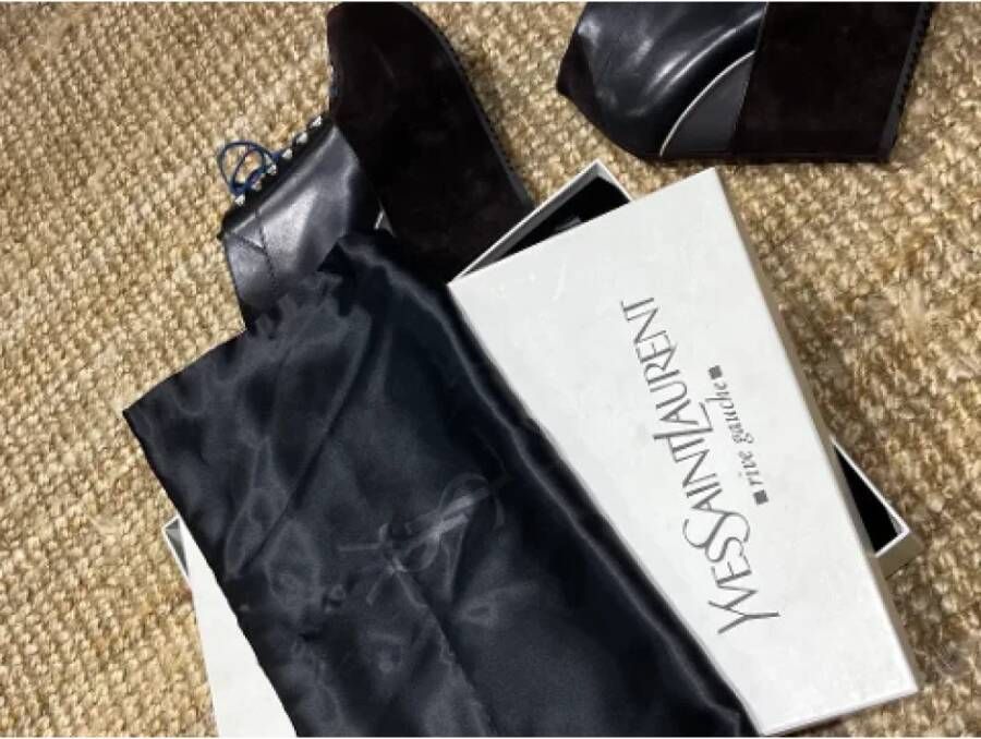 Yves Saint Laurent Vintage Pre-owned Leather boots Black Dames