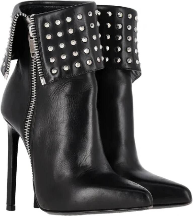 Yves Saint Laurent Vintage Pre-owned Leather boots Black Dames