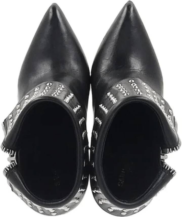 Yves Saint Laurent Vintage Pre-owned Leather boots Black Dames