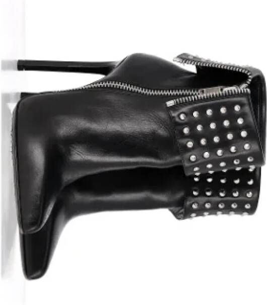 Yves Saint Laurent Vintage Pre-owned Leather boots Black Dames