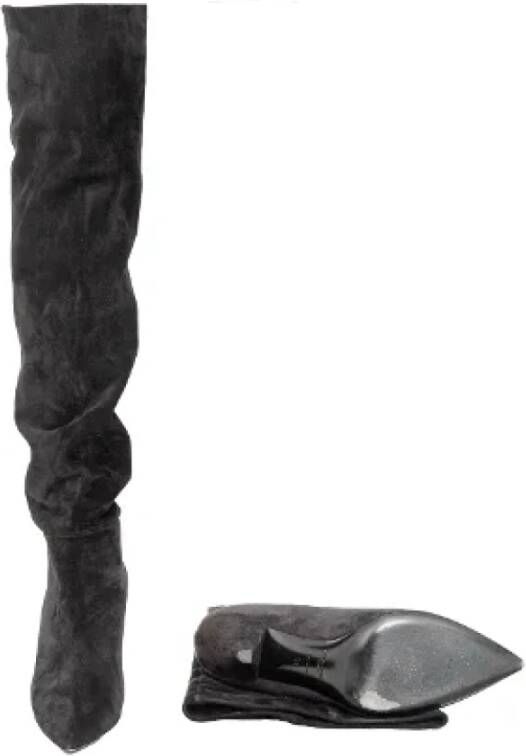 Yves Saint Laurent Vintage Pre-owned Leather boots Black Dames