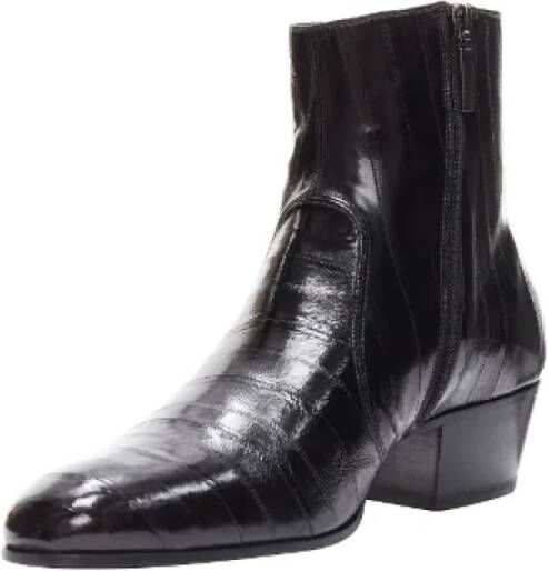 Yves Saint Laurent Vintage Pre-owned Leather boots Black Heren