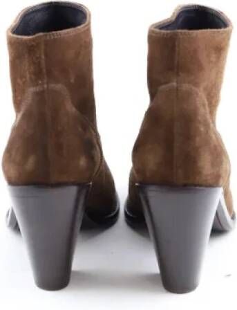 Yves Saint Laurent Vintage Pre-owned Leather boots Brown Dames