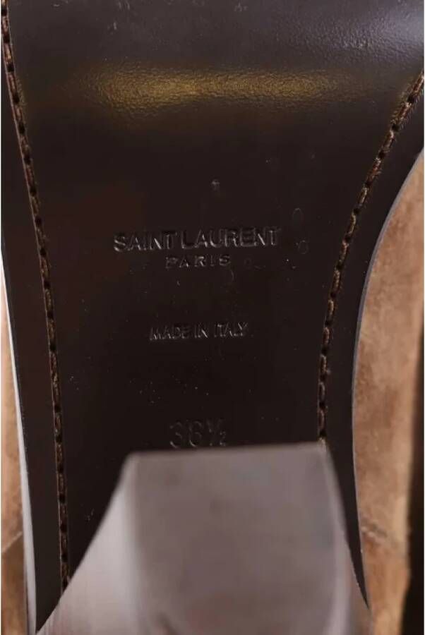 Yves Saint Laurent Vintage Pre-owned Leather boots Brown Dames