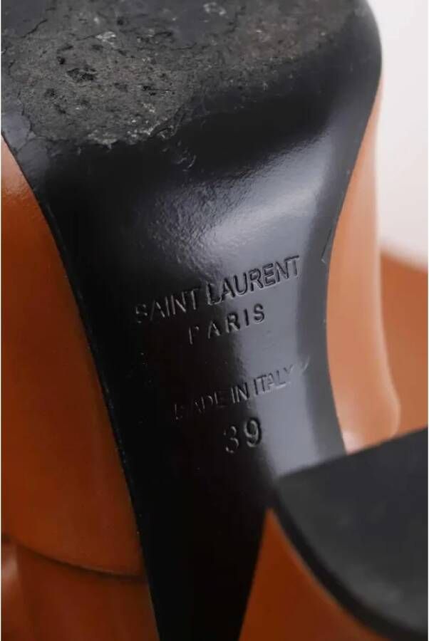 Yves Saint Laurent Vintage Pre-owned Leather boots Brown Dames