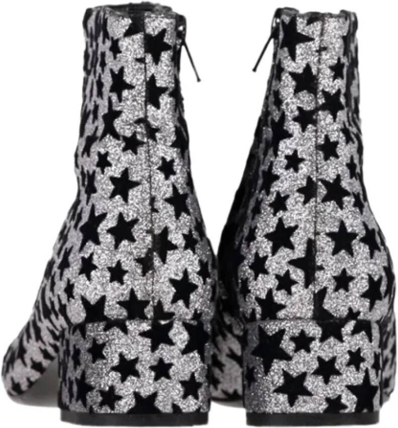 Yves Saint Laurent Vintage Pre-owned Leather boots Gray Dames