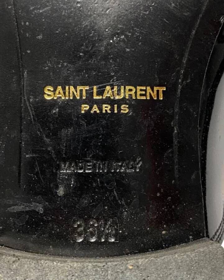 Yves Saint Laurent Vintage Pre-owned Leather flats Black Dames
