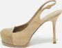 Yves Saint Laurent Vintage Pre-owned Leather heels Beige Dames - Thumbnail 2
