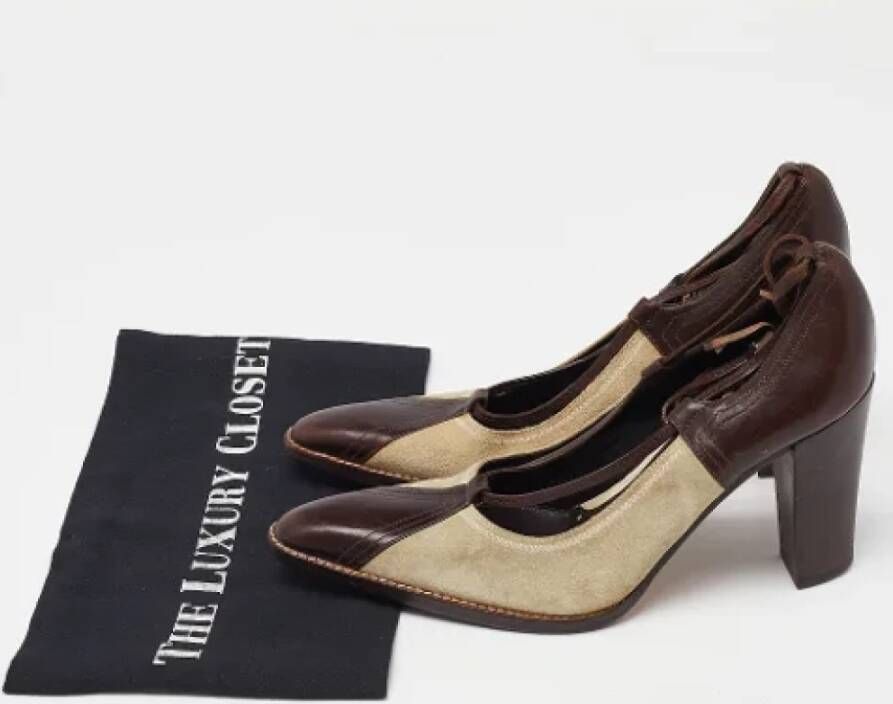 Yves Saint Laurent Vintage Pre-owned Leather heels Brown Dames
