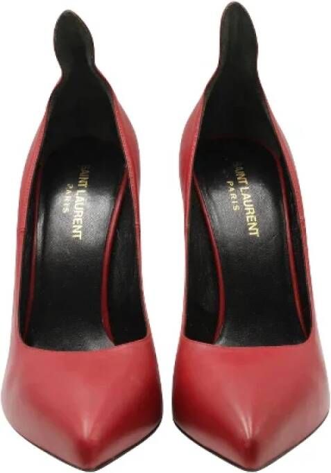 Yves Saint Laurent Vintage Pre-owned Leather heels Red Dames