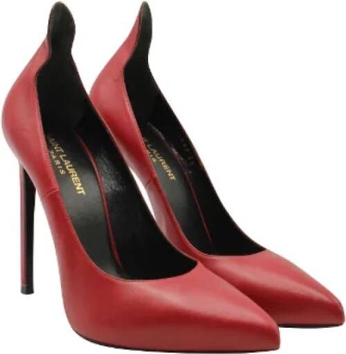 Yves Saint Laurent Vintage Pre-owned Leather heels Red Dames