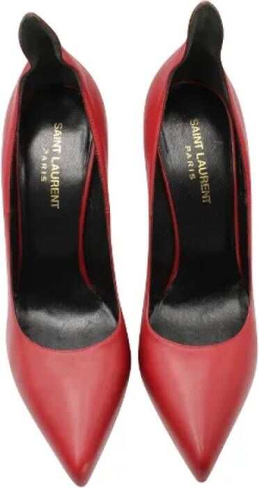 Yves Saint Laurent Vintage Pre-owned Leather heels Red Dames