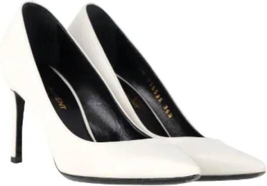 Yves Saint Laurent Vintage Pre-owned Leather heels White Dames