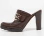 Yves Saint Laurent Vintage Pre-owned Leather mules Brown Dames - Thumbnail 2