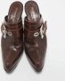 Yves Saint Laurent Vintage Pre-owned Leather mules Brown Dames - Thumbnail 3
