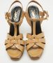 Yves Saint Laurent Vintage Pre-owned Leather sandals Beige Dames - Thumbnail 3