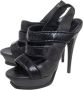 Yves Saint Laurent Vintage Pre-owned Leather sandals Black Dames - Thumbnail 3