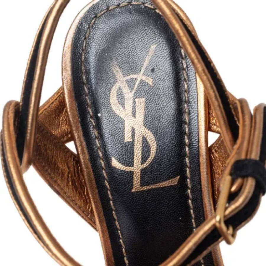 Yves Saint Laurent Vintage Pre-owned Leather sandals Black Dames