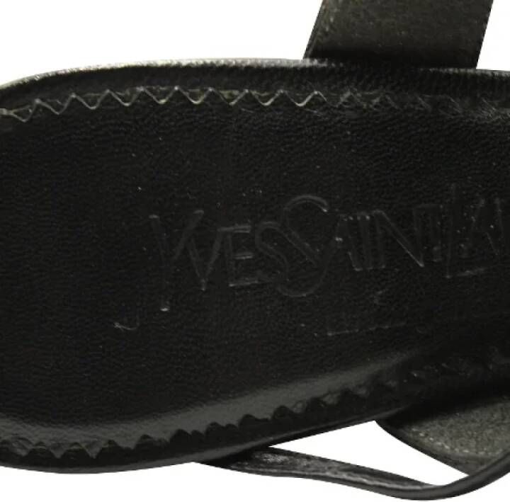 Yves Saint Laurent Vintage Pre-owned Leather sandals Black Dames