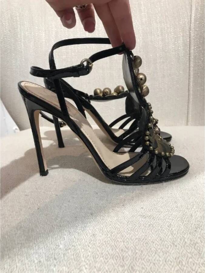 Yves Saint Laurent Vintage Pre-owned Leather sandals Black Dames