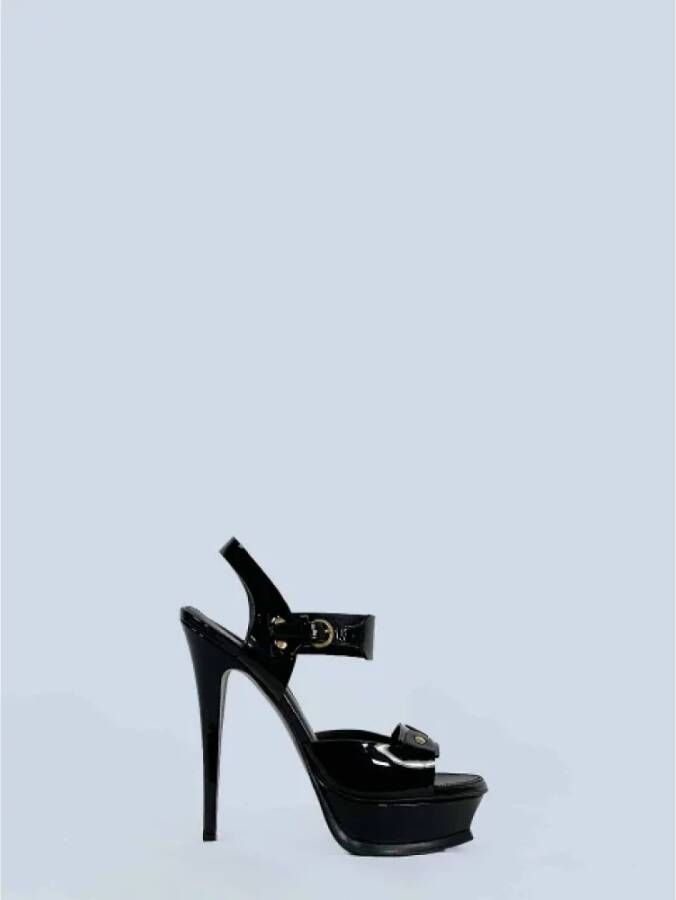Yves Saint Laurent Vintage Pre-owned Leather sandals Black Dames