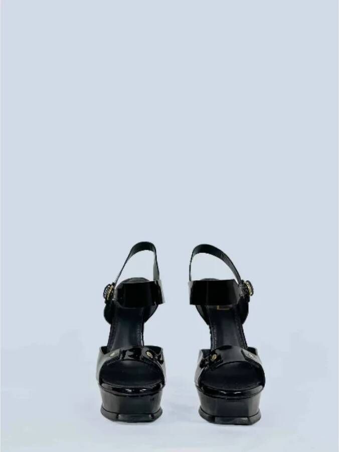 Yves Saint Laurent Vintage Pre-owned Leather sandals Black Dames