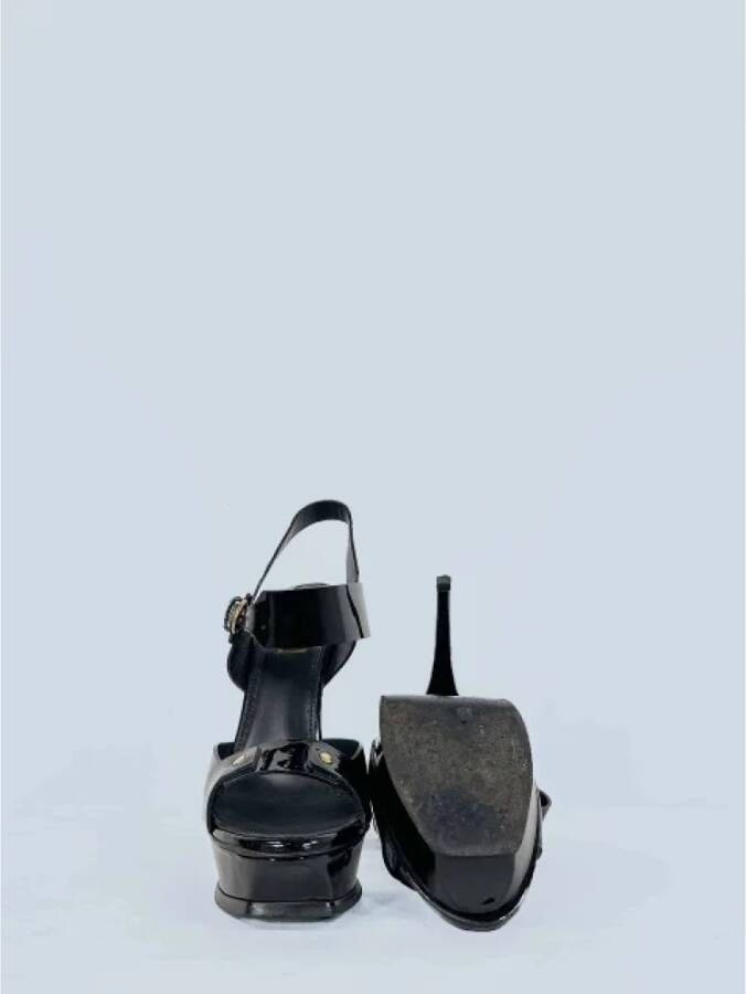 Yves Saint Laurent Vintage Pre-owned Leather sandals Black Dames
