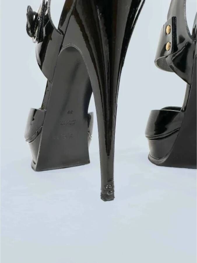 Yves Saint Laurent Vintage Pre-owned Leather sandals Black Dames