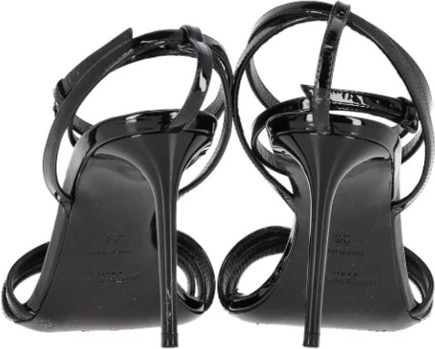 Yves Saint Laurent Vintage Pre-owned Leather sandals Black Dames