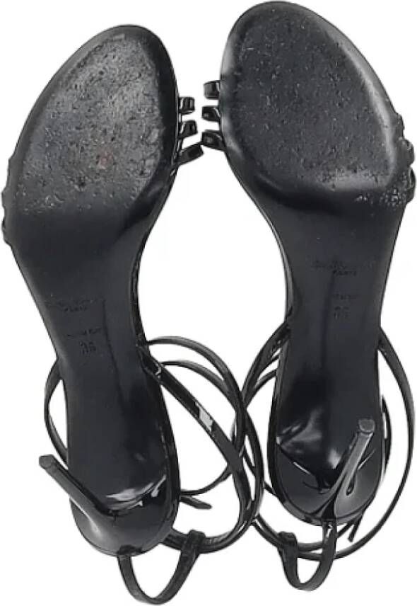 Yves Saint Laurent Vintage Pre-owned Leather sandals Black Dames
