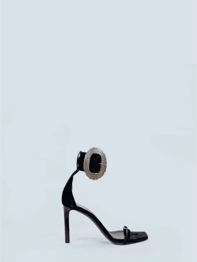 Yves Saint Laurent Vintage Pre-owned Leather sandals Black Dames