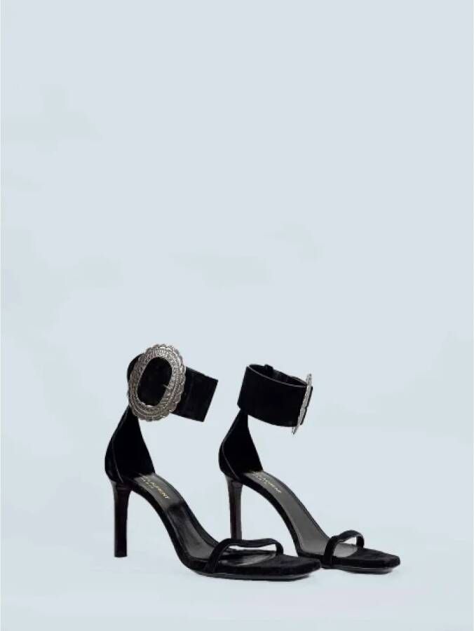 Yves Saint Laurent Vintage Pre-owned Leather sandals Black Dames