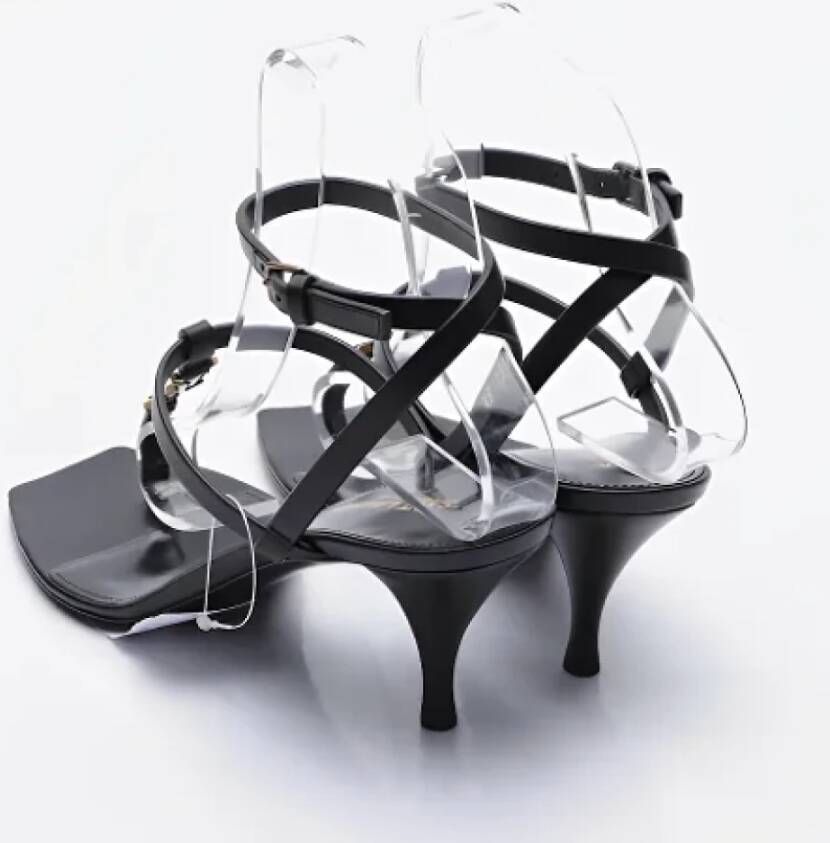 Yves Saint Laurent Vintage Pre-owned Leather sandals Black Dames