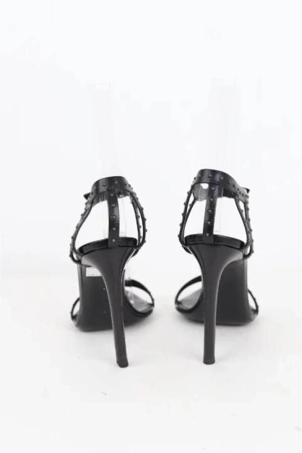 Yves Saint Laurent Vintage Pre-owned Leather sandals Black Dames