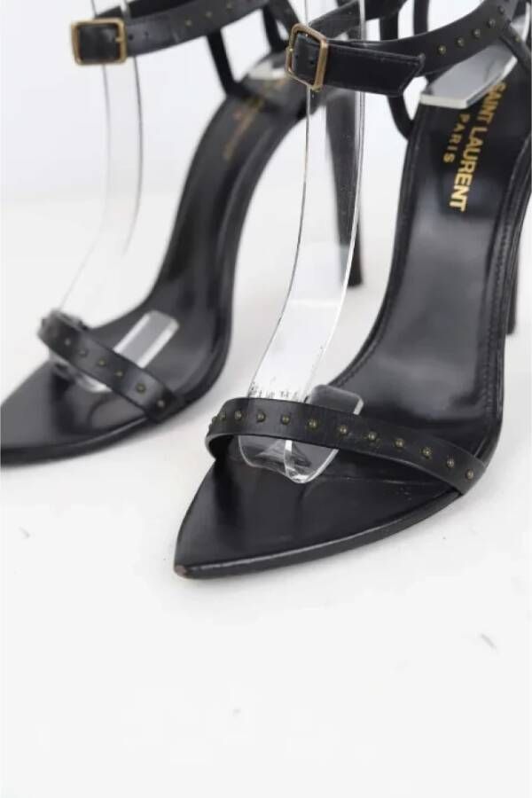 Yves Saint Laurent Vintage Pre-owned Leather sandals Black Dames