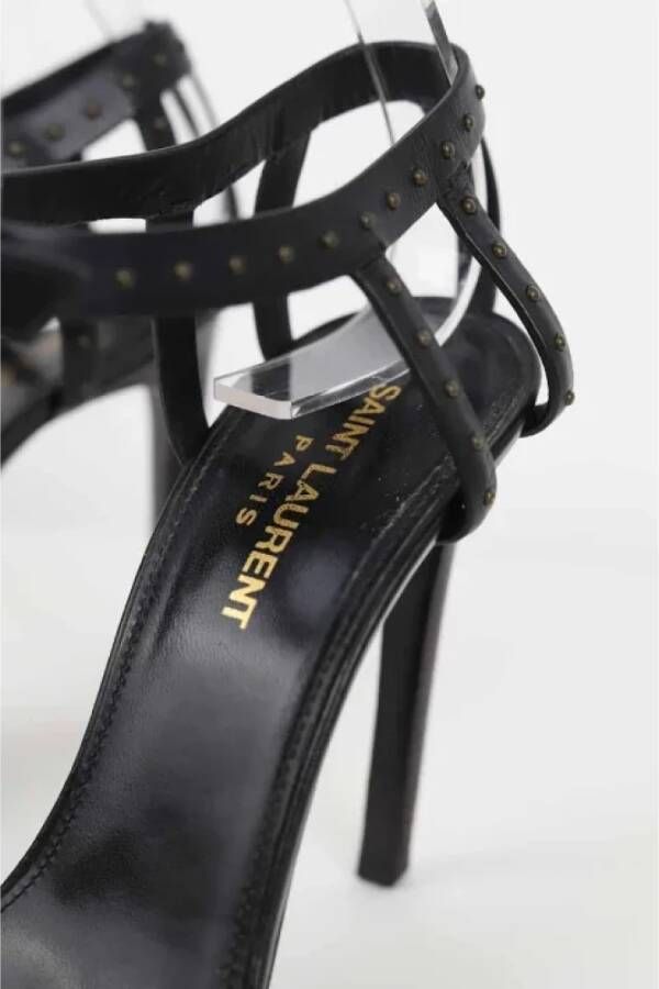 Yves Saint Laurent Vintage Pre-owned Leather sandals Black Dames