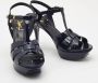 Yves Saint Laurent Vintage Pre-owned Leather sandals Blue Dames - Thumbnail 4