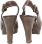 Yves Saint Laurent Vintage Pre-owned Leather sandals Brown Dames - Thumbnail 4