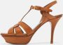Yves Saint Laurent Vintage Pre-owned Leather sandals Brown Dames - Thumbnail 2