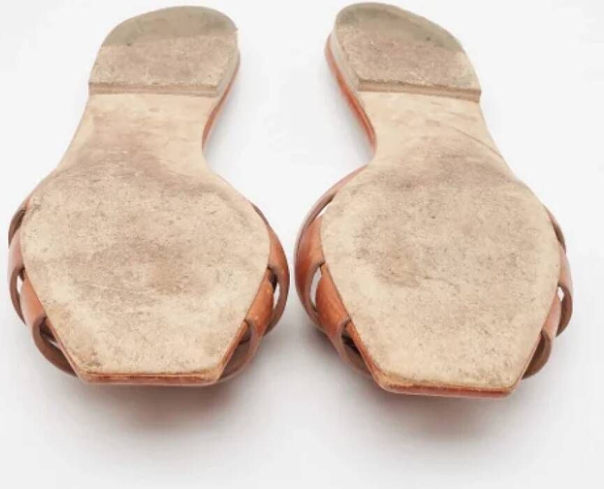 Yves Saint Laurent Vintage Pre-owned Leather sandals Brown Dames