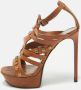 Yves Saint Laurent Vintage Pre-owned Leather sandals Brown Dames - Thumbnail 2