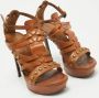 Yves Saint Laurent Vintage Pre-owned Leather sandals Brown Dames - Thumbnail 4