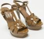 Yves Saint Laurent Vintage Pre-owned Leather sandals Brown Dames - Thumbnail 3
