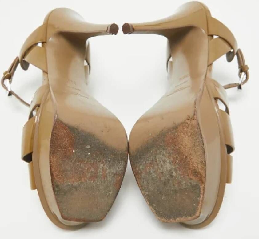 Yves Saint Laurent Vintage Pre-owned Leather sandals Brown Dames