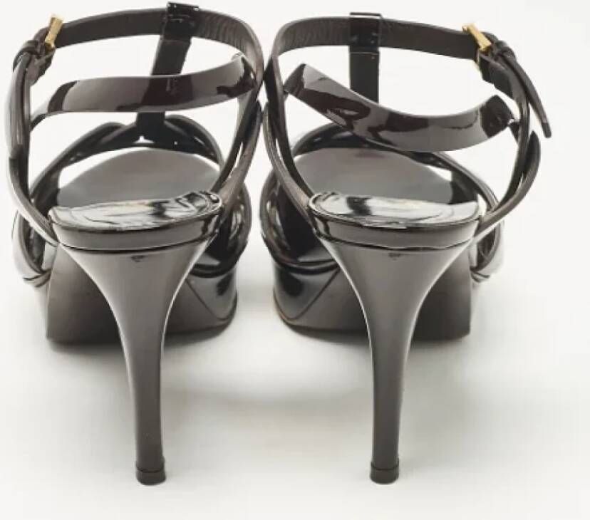 Yves Saint Laurent Vintage Pre-owned Leather sandals Brown Dames