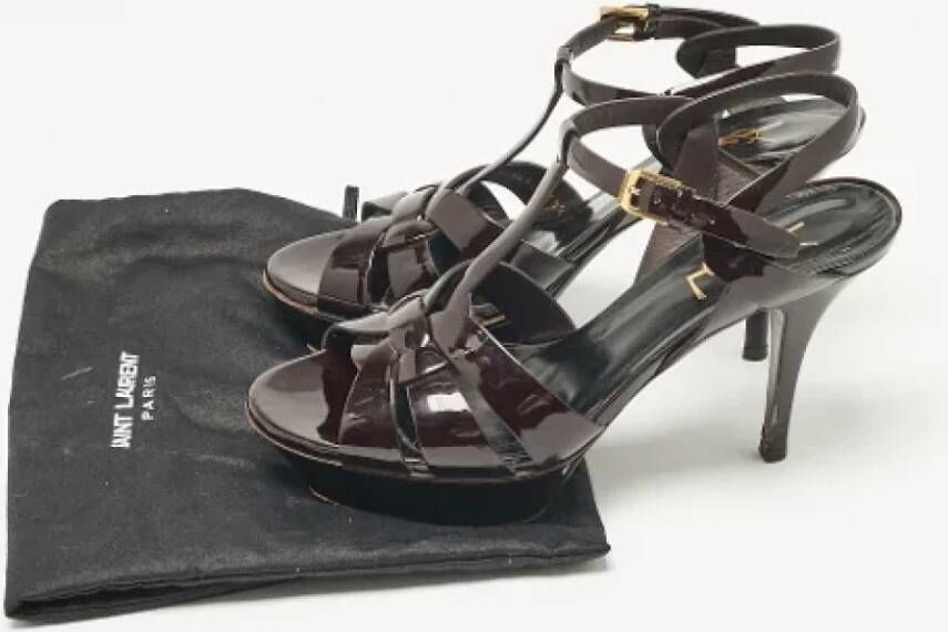 Yves Saint Laurent Vintage Pre-owned Leather sandals Brown Dames